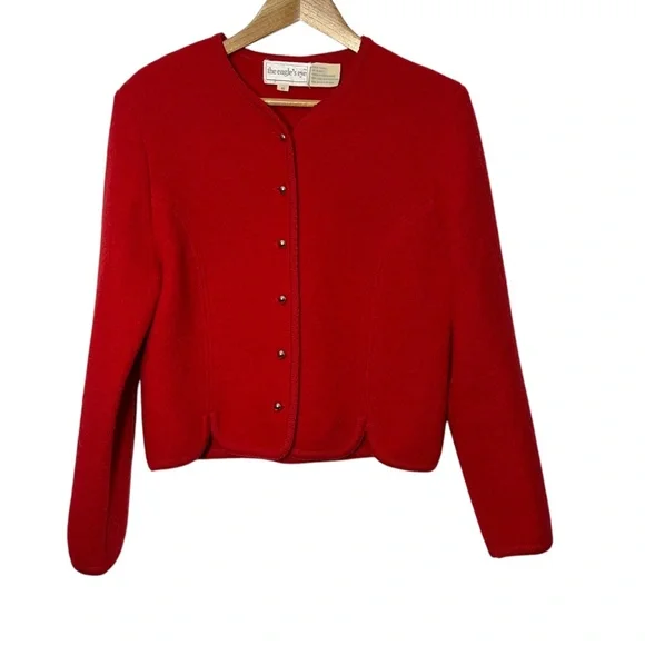 The Eagles Eye Vintage Wool Jacket Womens Size 10 Button Front Office - Picture 4 of 4